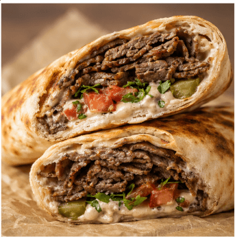Halal beef shawarma